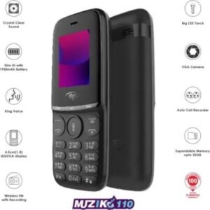itel Muzik 110 Keypad Mobile Phone |1900 Mah battery