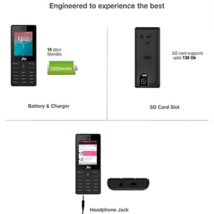Jio F220 Keypad Mobile Phone - Basic, Reliable with Long Battery